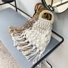 Fringed Woven Handbag
