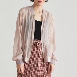 Chiffon Bomber Jacket