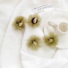 Mesh Floral Stud Earring / Clip-on Earring
