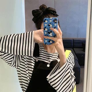 Pocket-front Drawstring-waist Maxi Overall Dress