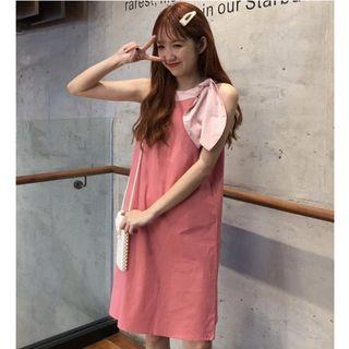 Sleeveless Tie Waist Shift Dress