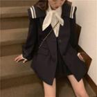 Shirt / Sailor Collar Button-up Jacket