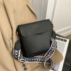Wide Strap Faux-leather Crossbody Bag