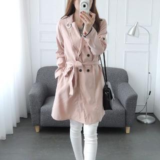Double-breasted Tie-waist Trench Coat