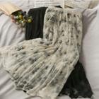 Lace Embroider Floral Skirt