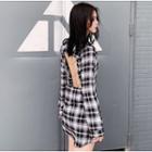 Backless Plaid Shirt As Shown In Figure - One Size