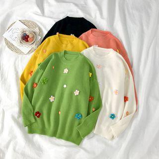 Flower Long-sleeve Sweater