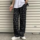 Couple Matching Lettering Straight Leg Pants