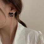 Bow Stud Earring 1 Pair - Black - One Size