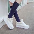 Platform Fleece-lined Sneakers