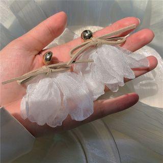 Petal Mesh Fringed Earring