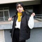 Lettering Strap Padded Vest
