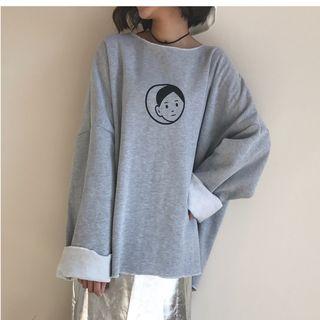 Printed Sweatshirt / Midi Skirt
