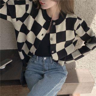Check Cardigan Plaid - Black & White - One Size