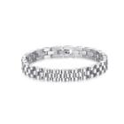 Fashion Simple Geometric 316l Stainless Steel Bracelet 8mm Silver - One Size