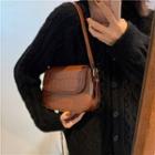Faux Leather Flap Mini Shoulder Bag