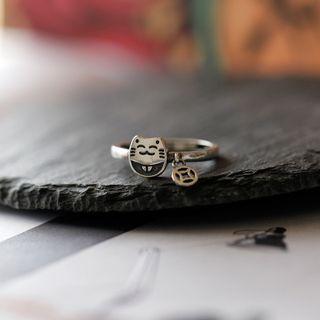 Fortune Cat Ring Silver - One Size