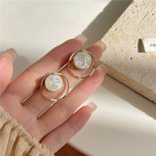 Bead Sterling Silver Ear Stud 1 Pair - Stud Earrings - Gold - One Size