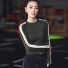 Contrast Trim Long-sleeve Sport T-shirt