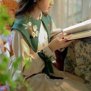 Double Breasted Floral Long Trench Coat