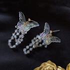 Butterfly Drop Earring 1 Pair - Silver Needle - As Shown In Figure - One Size
