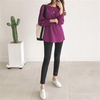 Pleat-cuff Cotton T-shirt