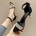 Ankle-strap Rhinestone High-heel Sandals