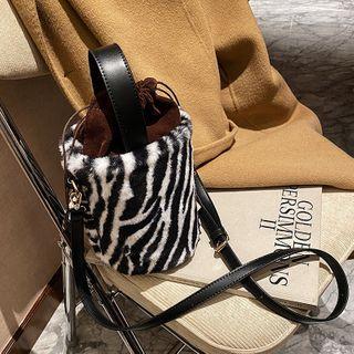 Patterned Fleece Bucket Bag