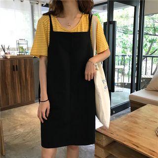 Double-strap Pinafore Dress