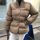 Loose-fit Padded Jacket With Belt