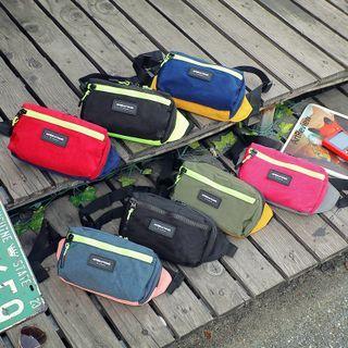 Color Block Zip Belt Bag