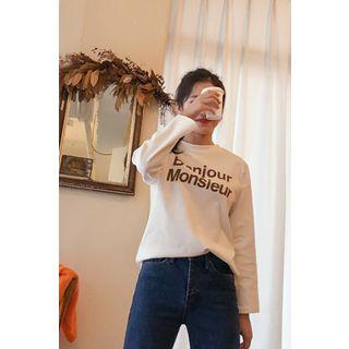 French Letter Print T-shirt