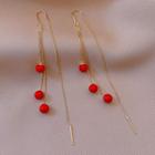 Bead Fringed Drop Ear Stud