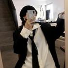 Plain Neck Tie Black - One Size