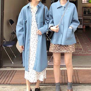 Dual Pocket Buttoned Jacket / Long Coat