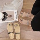 Pineapple Toe-ring Slide Sandals