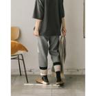 High-rise Contrast-trim Knit Pants