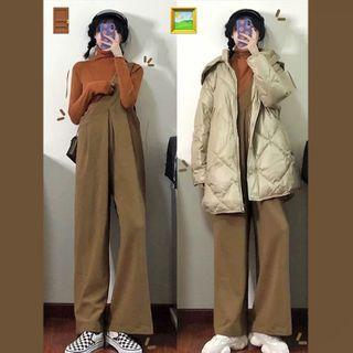 Set: Turtleneck Long-sleeve Top + Jumper Pants
