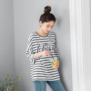 Short Sleeve Stripe Printed T-shirt
