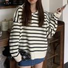 Striped Half-zip Sweater