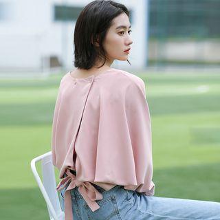 Tie-back Long-sleeve Blouse