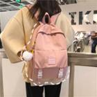 Set: Buckled Applique Backpack + Bag Charm