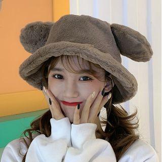 Fleece Animal Ear Bucket Hat