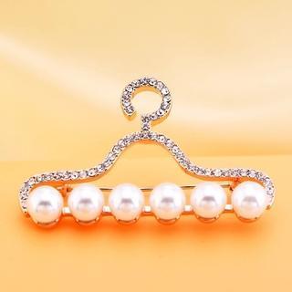 Beaded Clothes Hanger Brooch