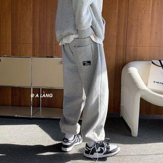 Fleece Lined Drawstring Cuff Sweatpants