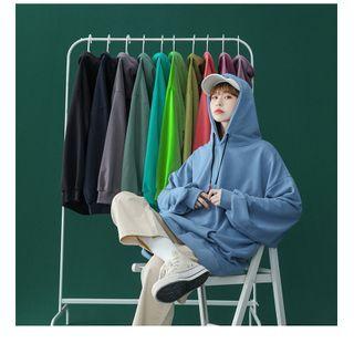 Plain Pocket Front Oversized Hoodie