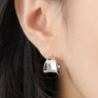 925 Sterling Silver Open Concave Earrings