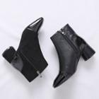 Toe-cap Cylinder-heel Ankle Boots
