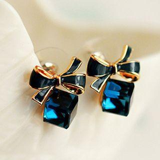Bow Cubic Crystal Earrings