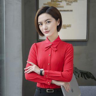 Collared Plain Blouse